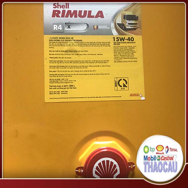Dầu nhớt Shell Rimula R4 15W-40 />
                                                 		<script>
                                                            var modal = document.getElementById(